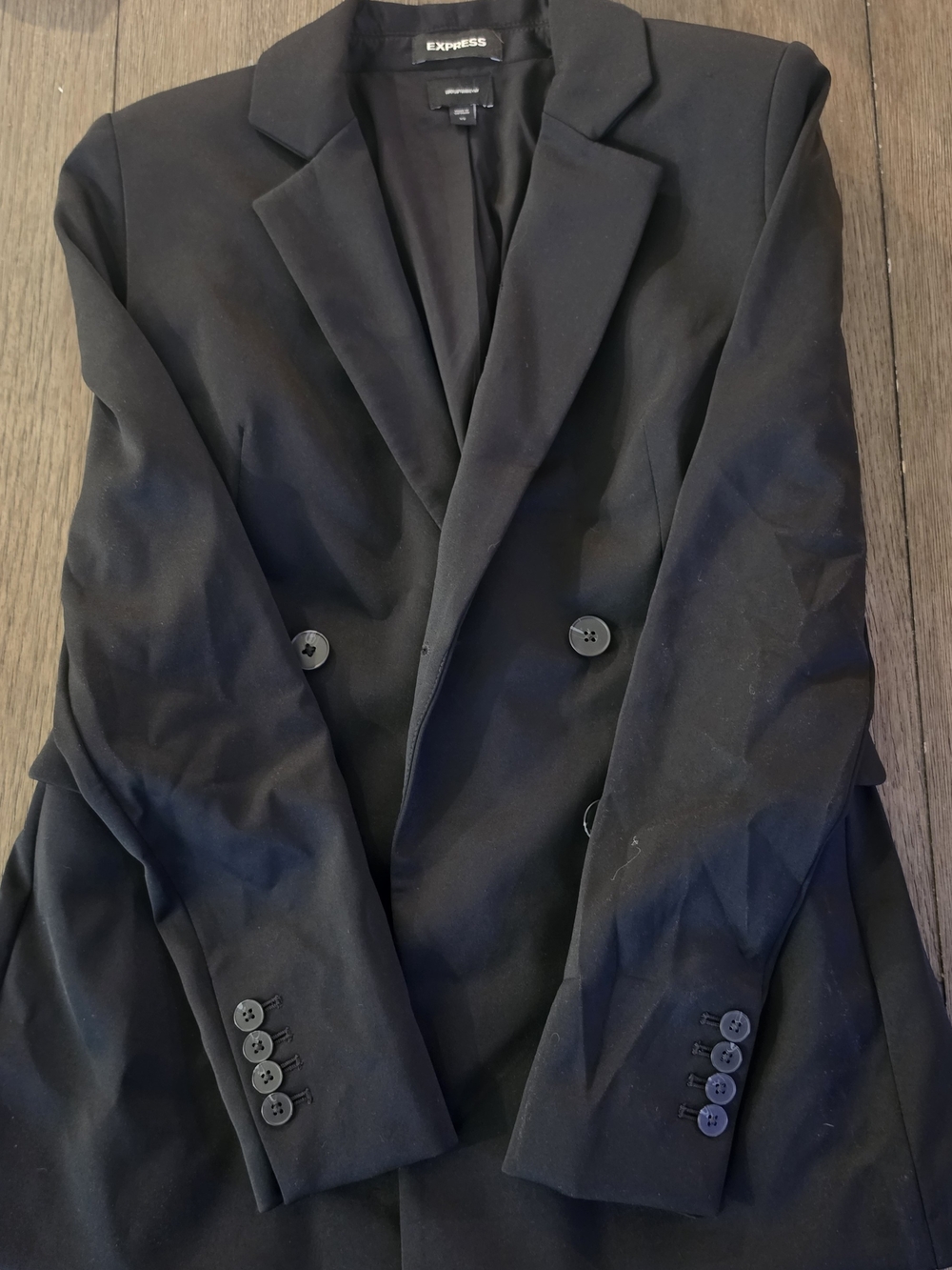Women's Express Black Double-Breasted Blazer Size XS